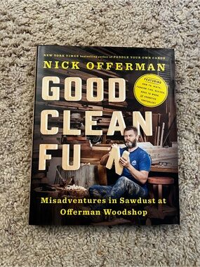 Nick Offerman "Good Clean Fun" Woodworking Hardcover Book - Blue & Yellow Cover